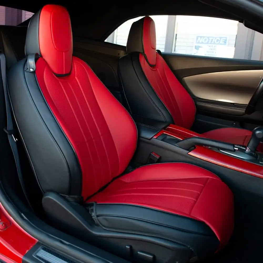 Artificial Nappa Leather Camaro Seat Covers for 2010–2024