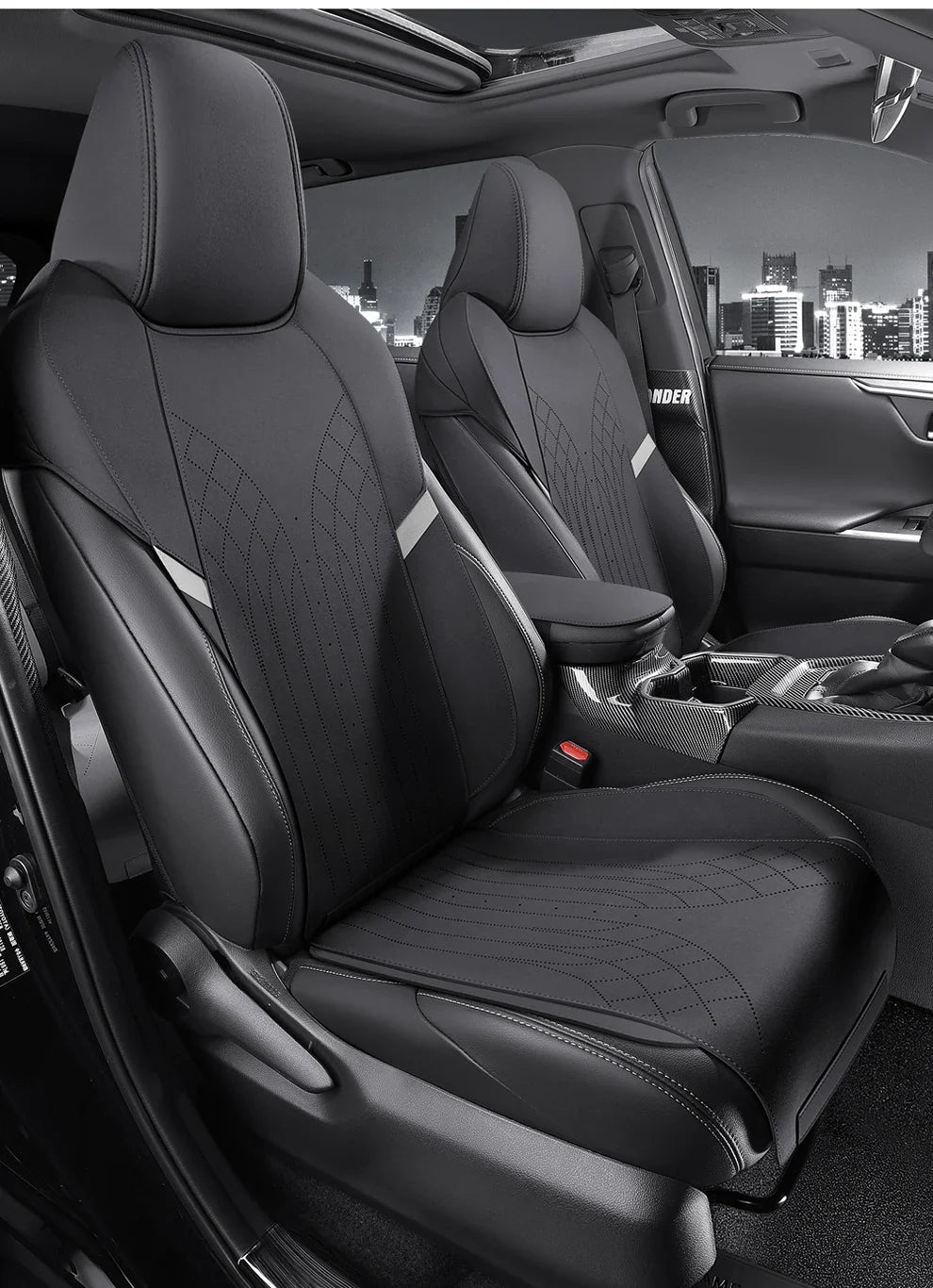 Half-Cover Suede Car Seat Cushion Pads for Toyota RAV4