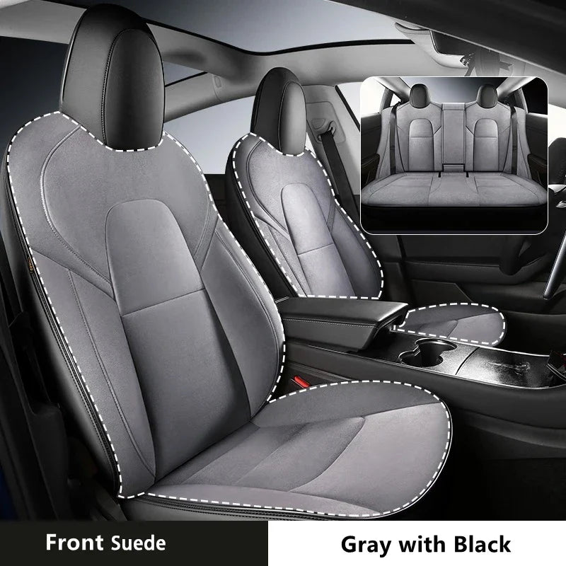 Suede Seat Covers for Tesla Model 3