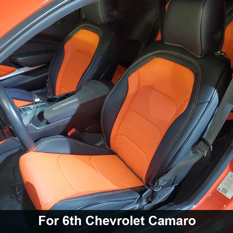 Artificial Nappa Leather Camaro Seat Covers for 2010–2024