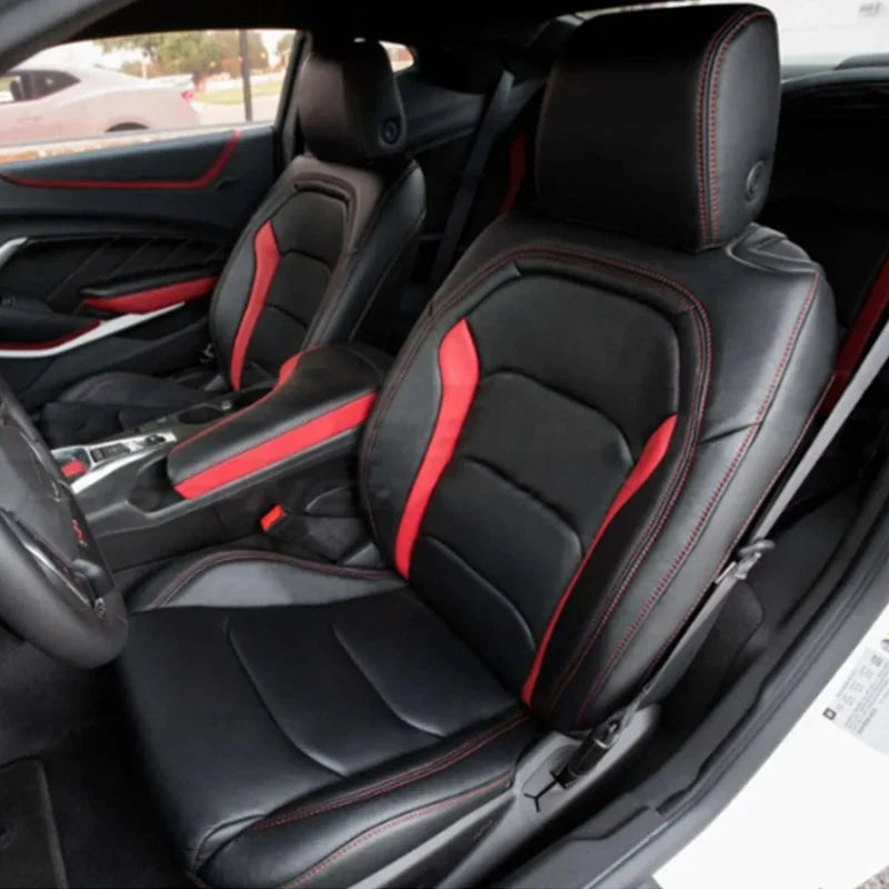 Artificial Nappa Leather Camaro Seat Covers for 2010–2024