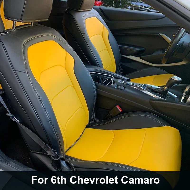 Artificial Nappa Leather Camaro Seat Covers for 2010–2024