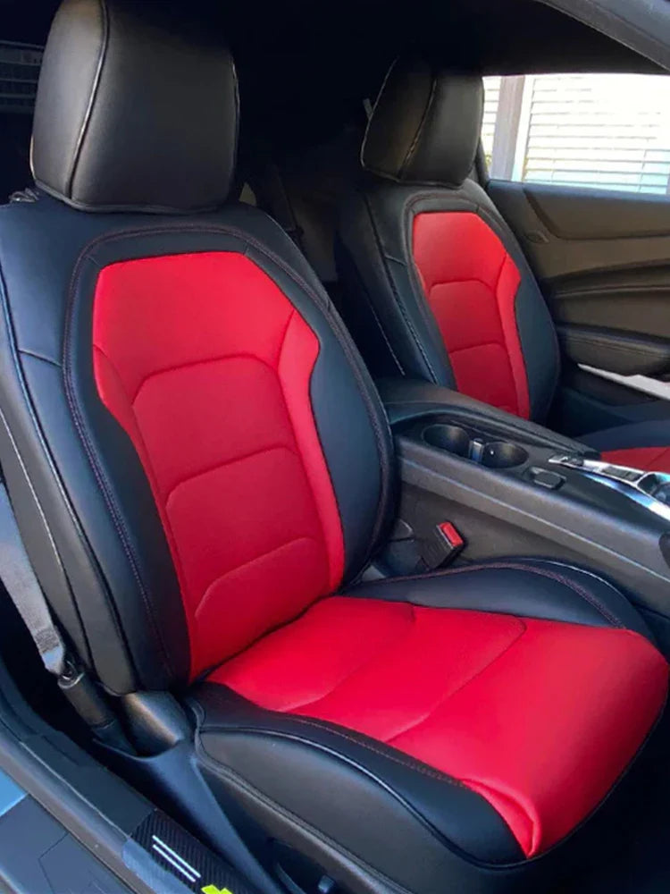 Artificial Nappa Leather Camaro Seat Covers for 2010–2024