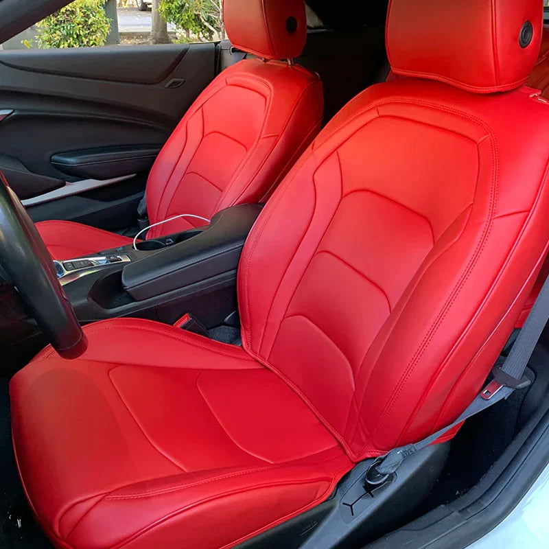 Artificial Nappa Leather Camaro Seat Covers for 2010–2024