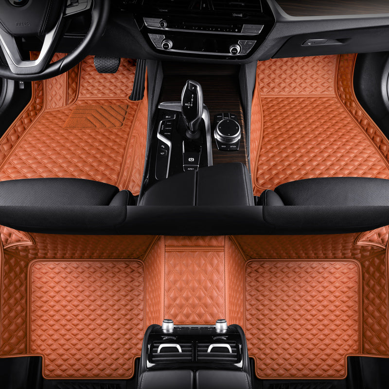 Custom-Fit Leather Floor Mats