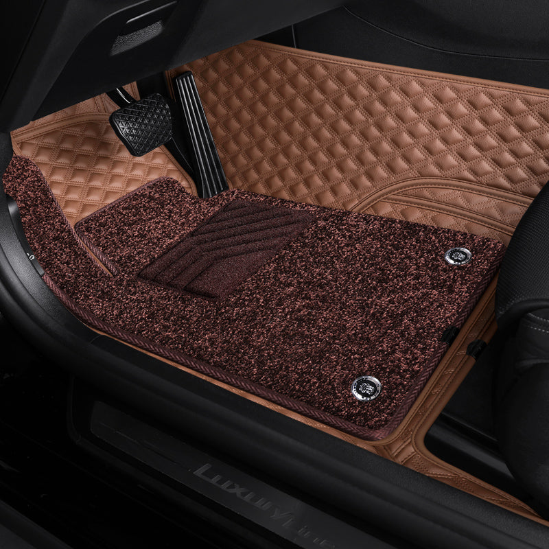 Custom-Fit Leather Floor Mats
