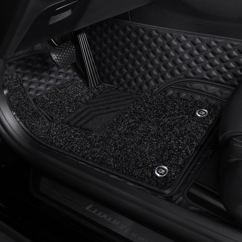 Custom-Fit Leather Floor Mats