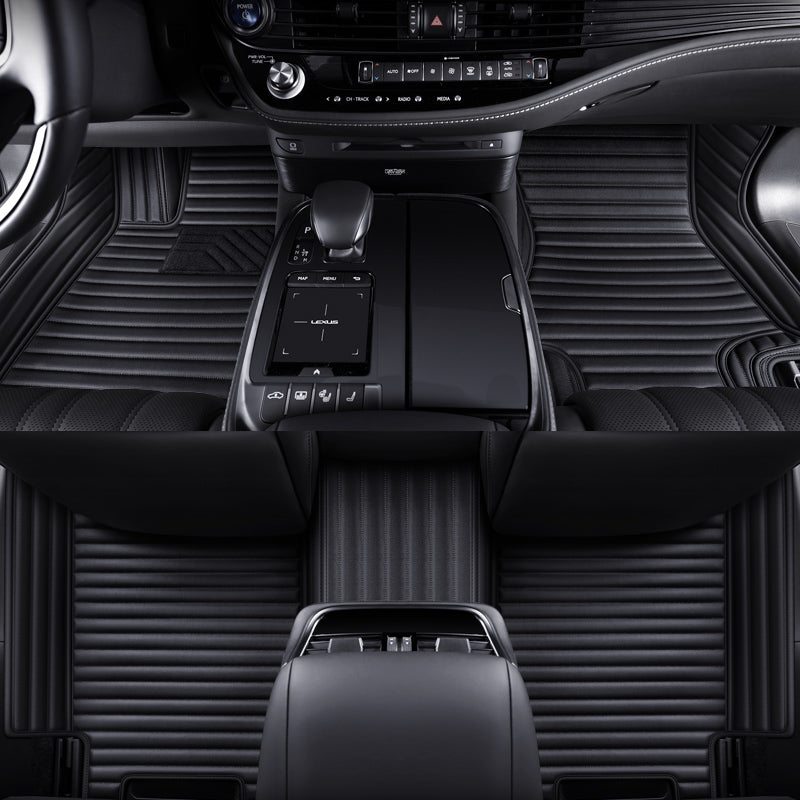 Custom-Fit Leather Floor Mats