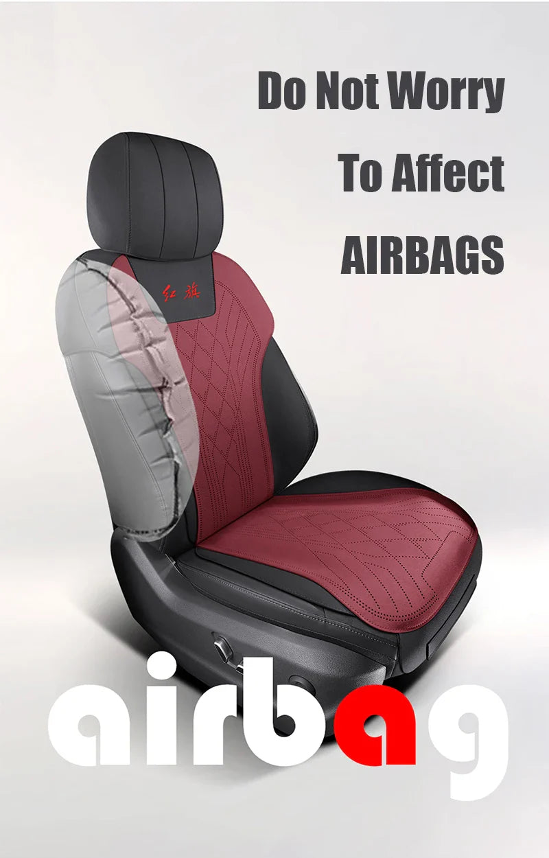 Half Cover Suede Car Seat Cushion Pads for Hongqi HS5