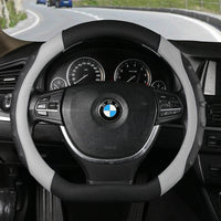 38 cm Universal Leather Steering Wheel Cover – Anti-Slip Massage Grip