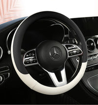 38 cm Fashion Color Leather Steering Wheel Cover