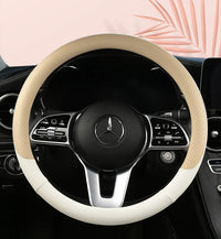 38 cm Fashion Color Leather Steering Wheel Cover