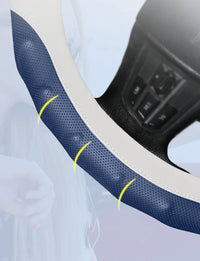 38 cm Universal Leather Steering Wheel Cover – Anti-Slip Massage Grip
