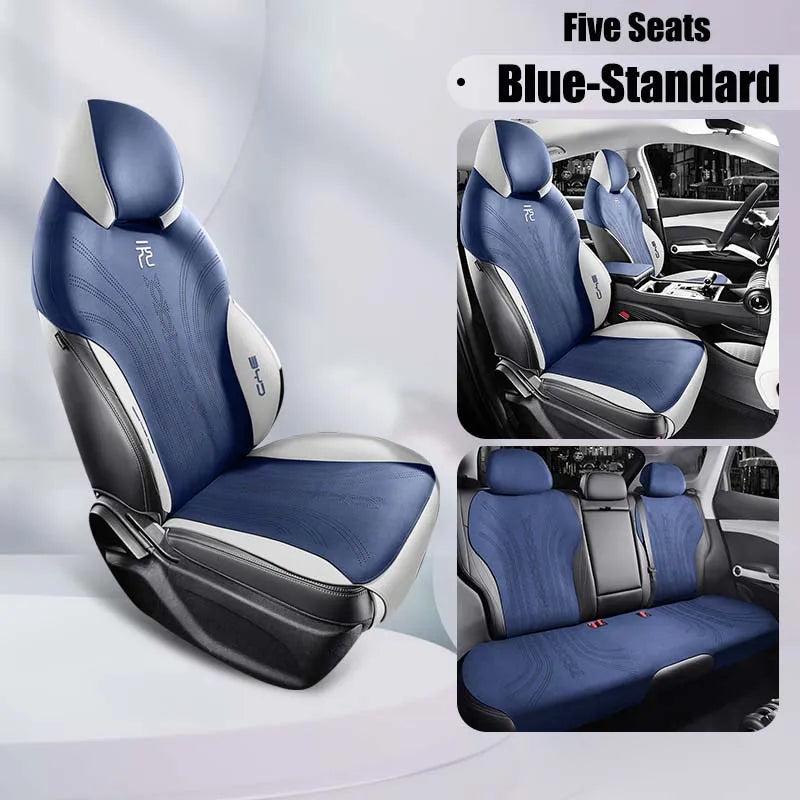 Half-Cover Suede Leather Seat Cushion Pads for BYD Atto 3 / Yuan Plus
