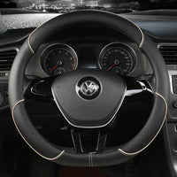 38 cm Universal Leather Steering Wheel Cover – For Cars and SUVs