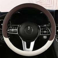 38 cm Fashion Color Leather Steering Wheel Cover