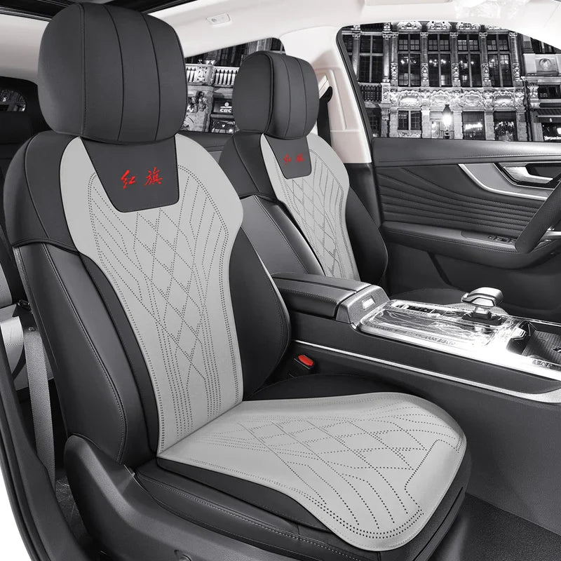 Half Cover Suede Car Seat Cushion Pads for Hongqi HS5