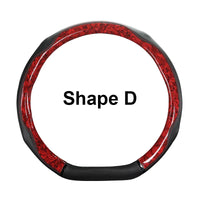 38 cm Universal Leather Steering Wheel Cover – Leopard Print, Anti-Slip