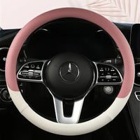 38 cm Fashion Color Leather Steering Wheel Cover