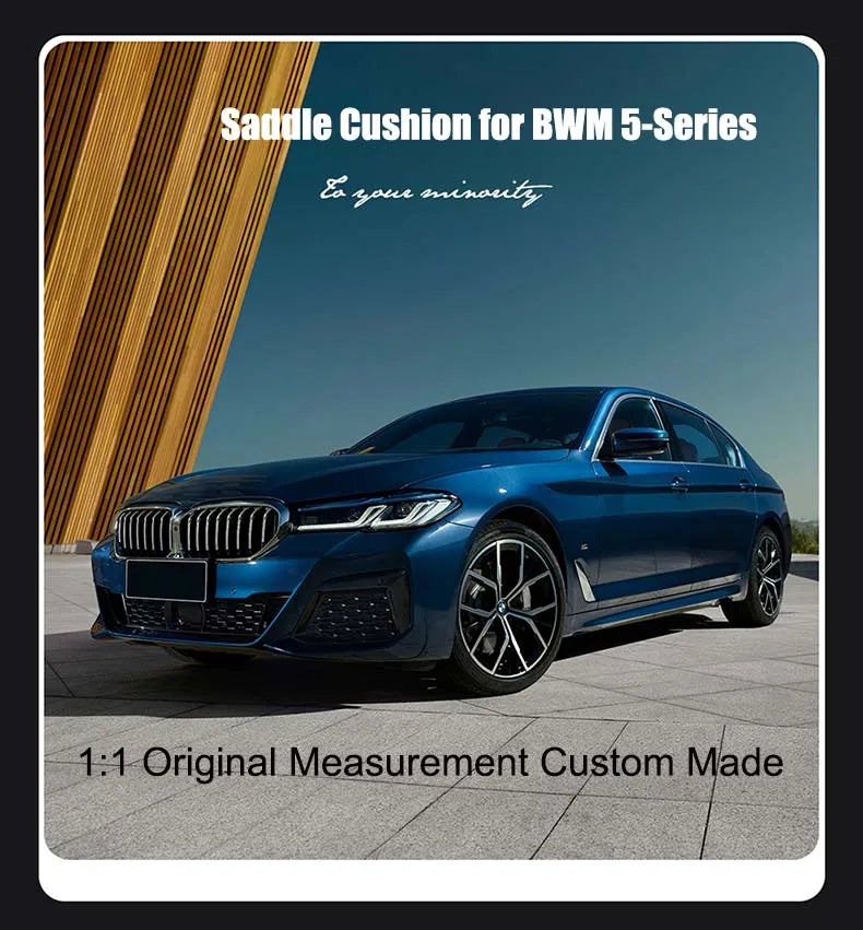 Half-Cover Suede Car Seat Cushion Pad for BMW 5 Series