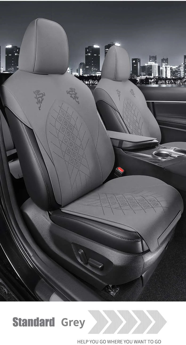 Half-Cover Alcantara Suede Car Seat Cushion Pads for Toyota Highlander