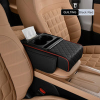Universal Leather Car Armrest Cover With Storage Box and Cushion Mat
