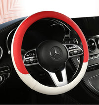 38 cm Fashion Color Leather Steering Wheel Cover