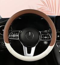 38 cm Fashion Color Leather Steering Wheel Cover