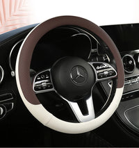 38 cm Fashion Color Leather Steering Wheel Cover