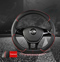 38 cm Universal Leather Steering Wheel Cover – For Cars and SUVs