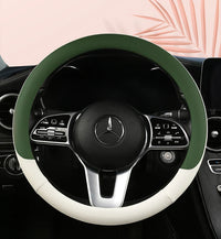 38 cm Fashion Color Leather Steering Wheel Cover