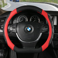 38 cm Universal Leather Steering Wheel Cover – Anti-Slip Massage Grip