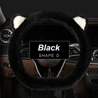 38 cm Plush Cat-Ear Steering Wheel Cover (Anti-Slip)