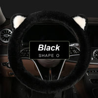 38 cm Plush Cat-Ear Steering Wheel Cover (Anti-Slip)