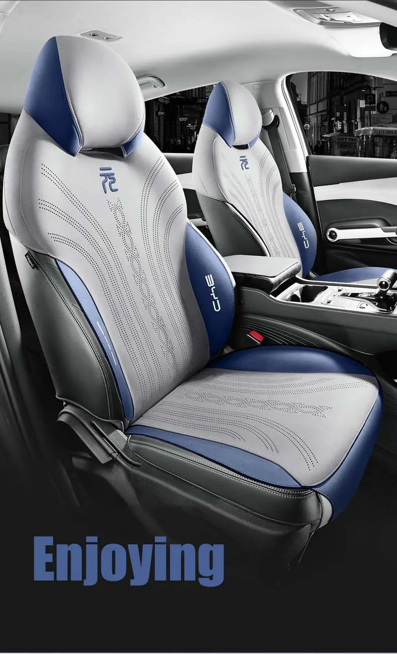 Half-Cover Suede Leather Seat Cushion Pads for BYD Atto 3 / Yuan Plus