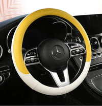 38 cm Fashion Color Leather Steering Wheel Cover