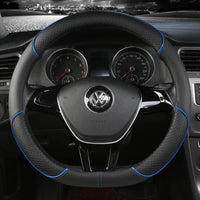 38 cm Universal Leather Steering Wheel Cover – For Cars and SUVs