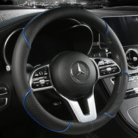 38 cm Universal Leather Steering Wheel Cover – For Cars and SUVs
