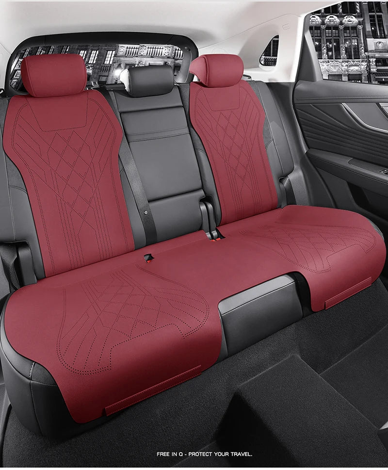 Half Cover Suede Car Seat Cushion Pads for Hongqi HS5
