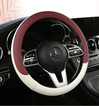 38 cm Fashion Color Leather Steering Wheel Cover