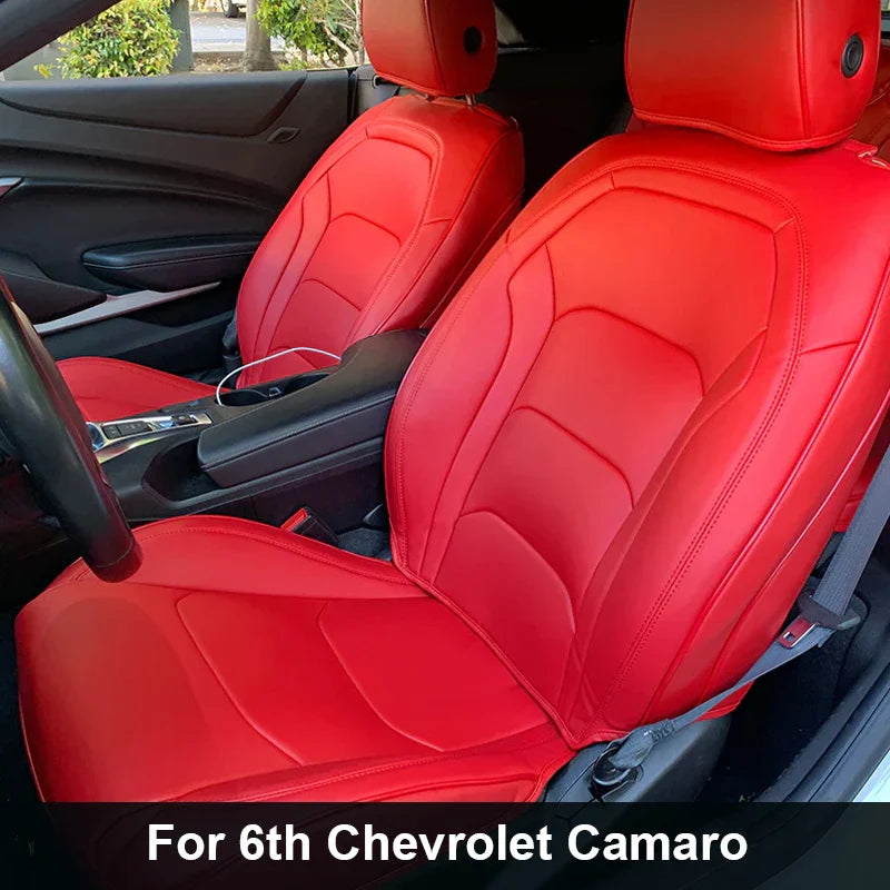 Artificial Nappa Leather Camaro Seat Covers for 2010–2024