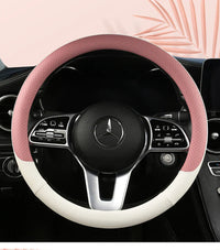 38 cm Fashion Color Leather Steering Wheel Cover