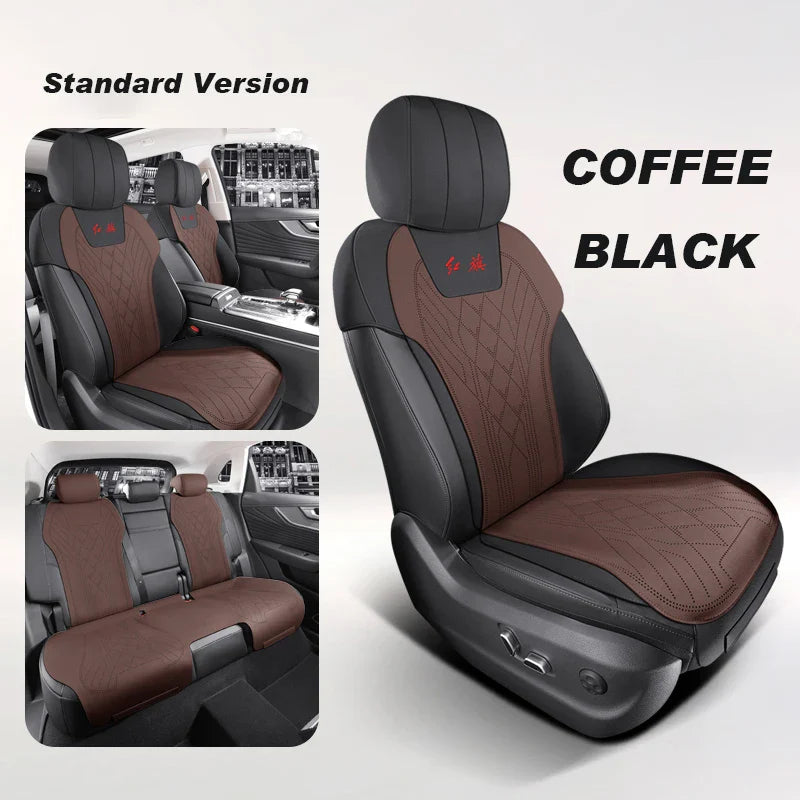 Half Cover Suede Car Seat Cushion Pads for Hongqi HS5