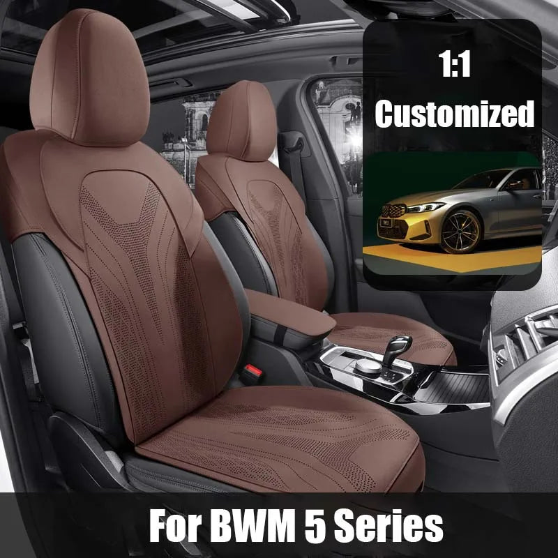 Half-Cover Suede Seat Cushion Pads for BMW 5 Series
