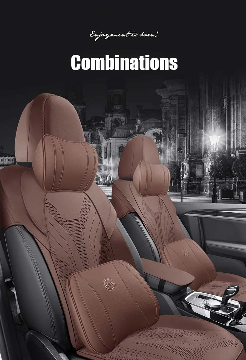 Half-Cover Suede Car Seat Cushion Pad for BMW 5 Series