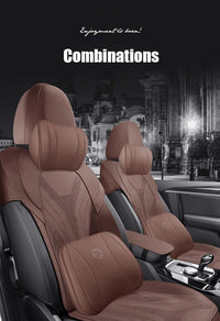 Half-Cover Suede Car Seat Cushion Pad for BMW 5 Series