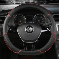 38 cm Universal Leather Steering Wheel Cover – For Cars and SUVs