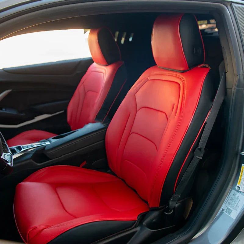 Artificial Nappa Leather Camaro Seat Covers for 2010–2024