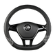38 cm Patterned Leather Steering Wheel Cover