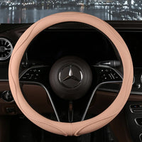 38 cm Universal Leather Steering Wheel Cover – Fashion Style